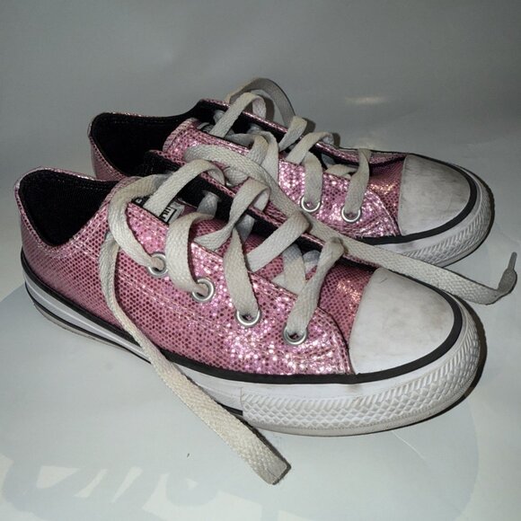 Converse All Star Chuck Taylor East Coaster Girls 12 Shoes 647732F Glitter Pink - Picture 4 of 16